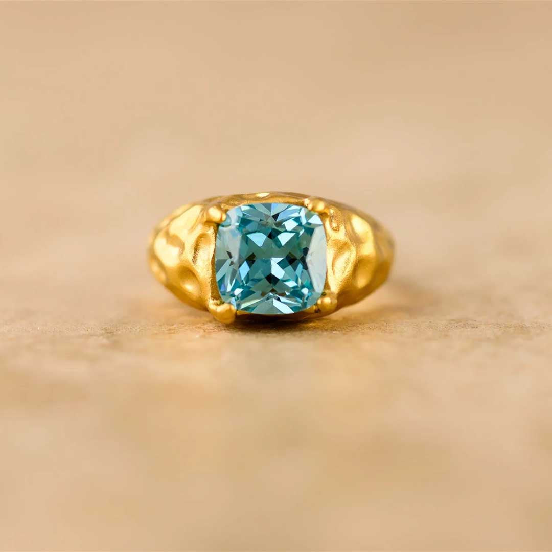 Marine Ring | Gold Aquamarine