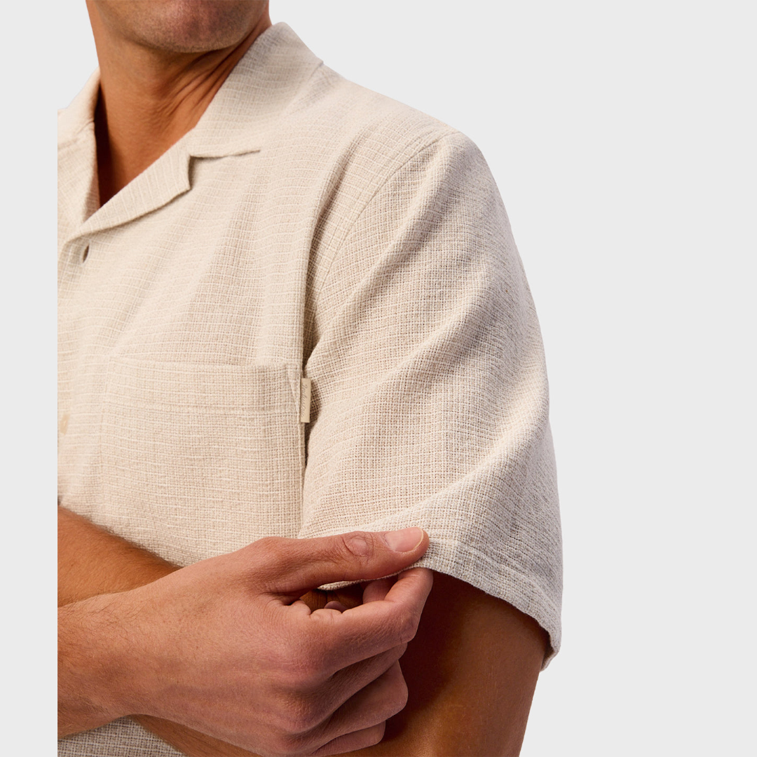 The Check Marbella S/S Shirt | Shallot/Off White - supplier view 7