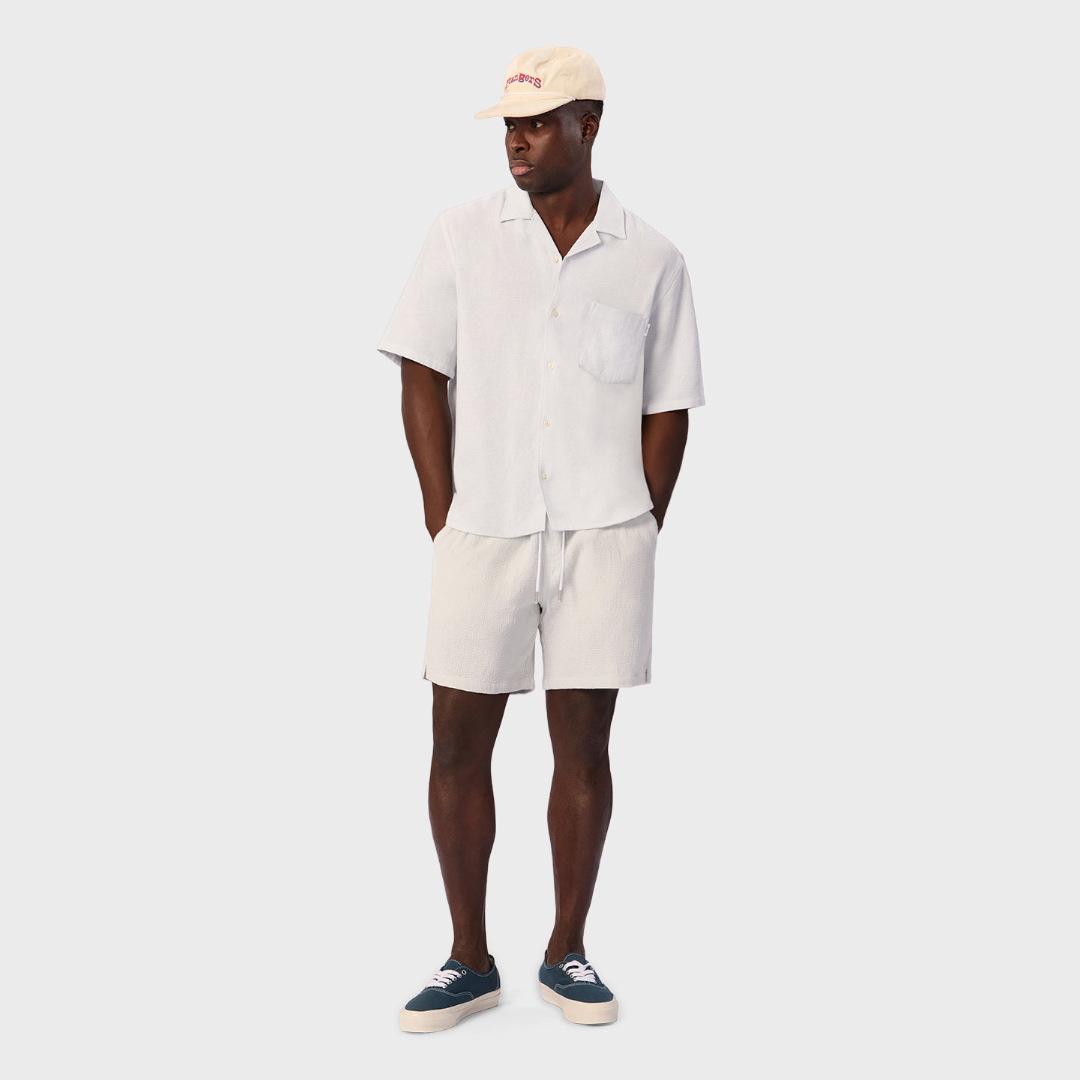 The Check Marbella S/S Shirt | Sky/Off White - supplier view 2