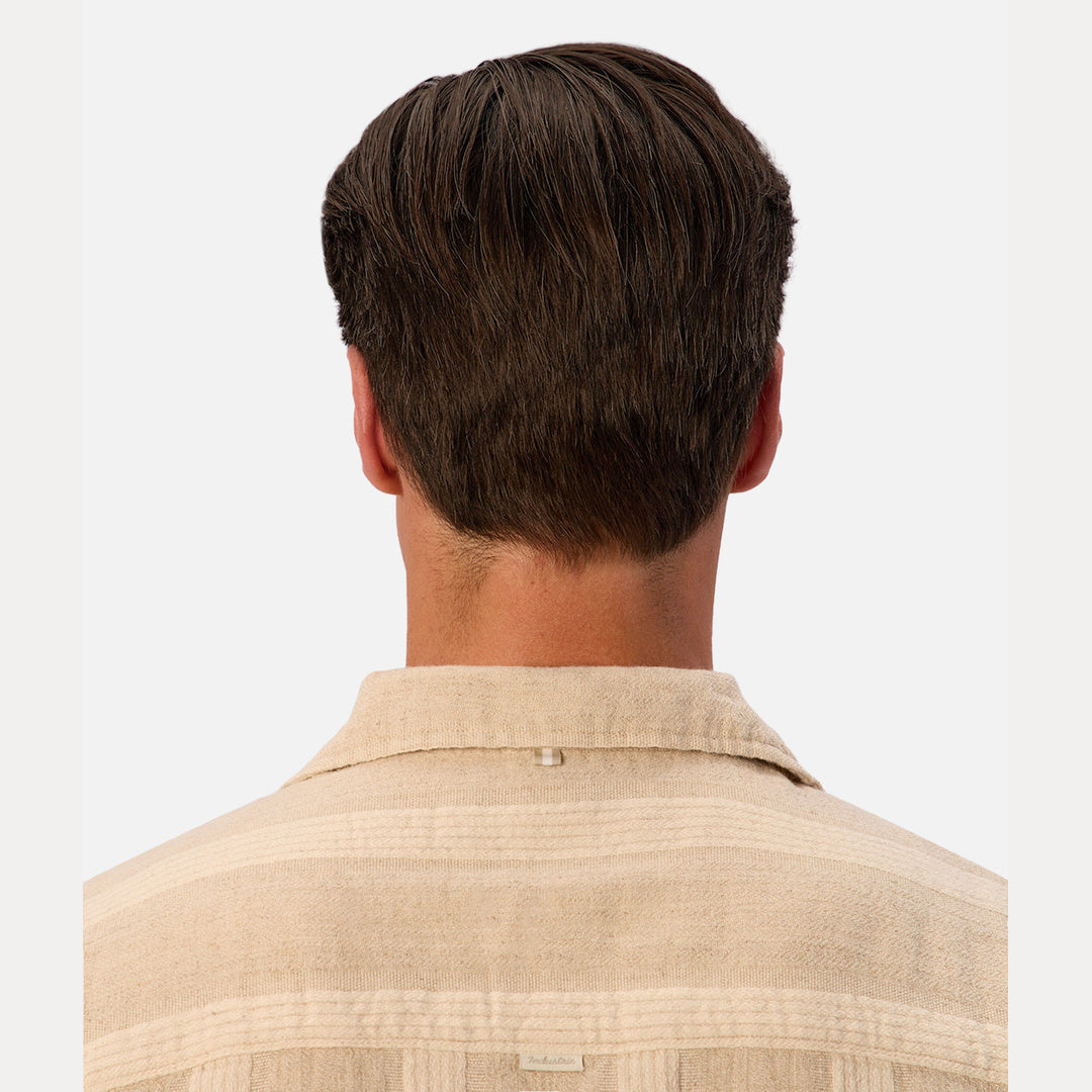 The Ardenza Short Sleeve Shirt in Wheat and Natural — official image 07