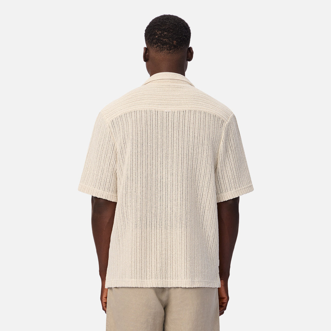 The Cordoba Short Sleeve Shirt in Cream and Sage — official image 04