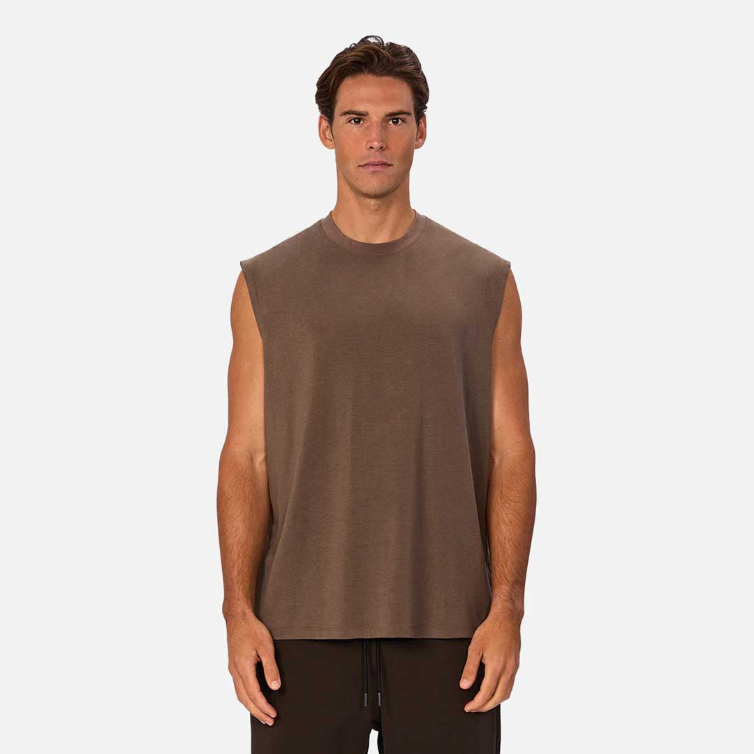 The Freeman Sleeveless Tee | Mocha