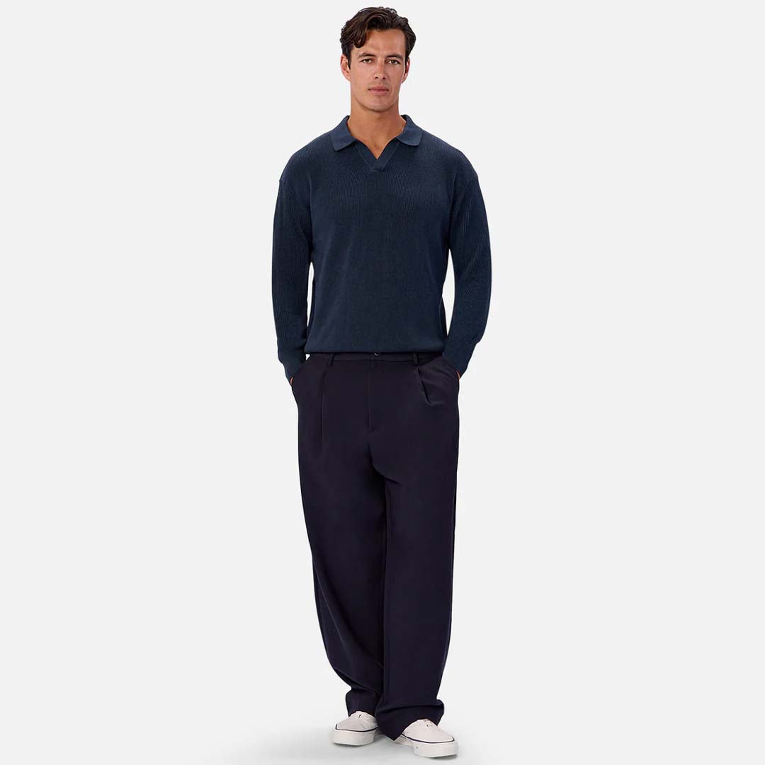 The New England Polo Knit | Petrol