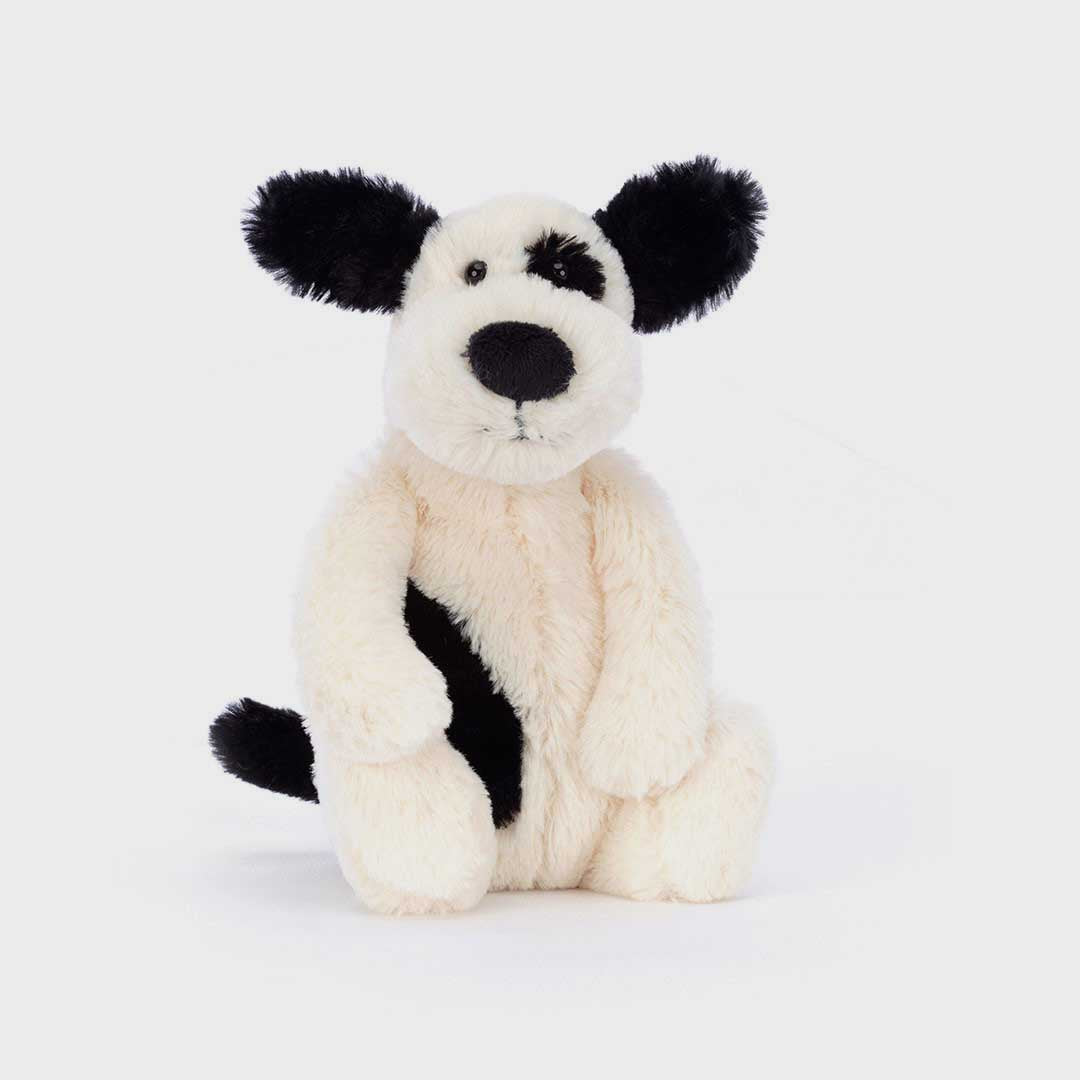 Bashful Puppy | Black + Cream