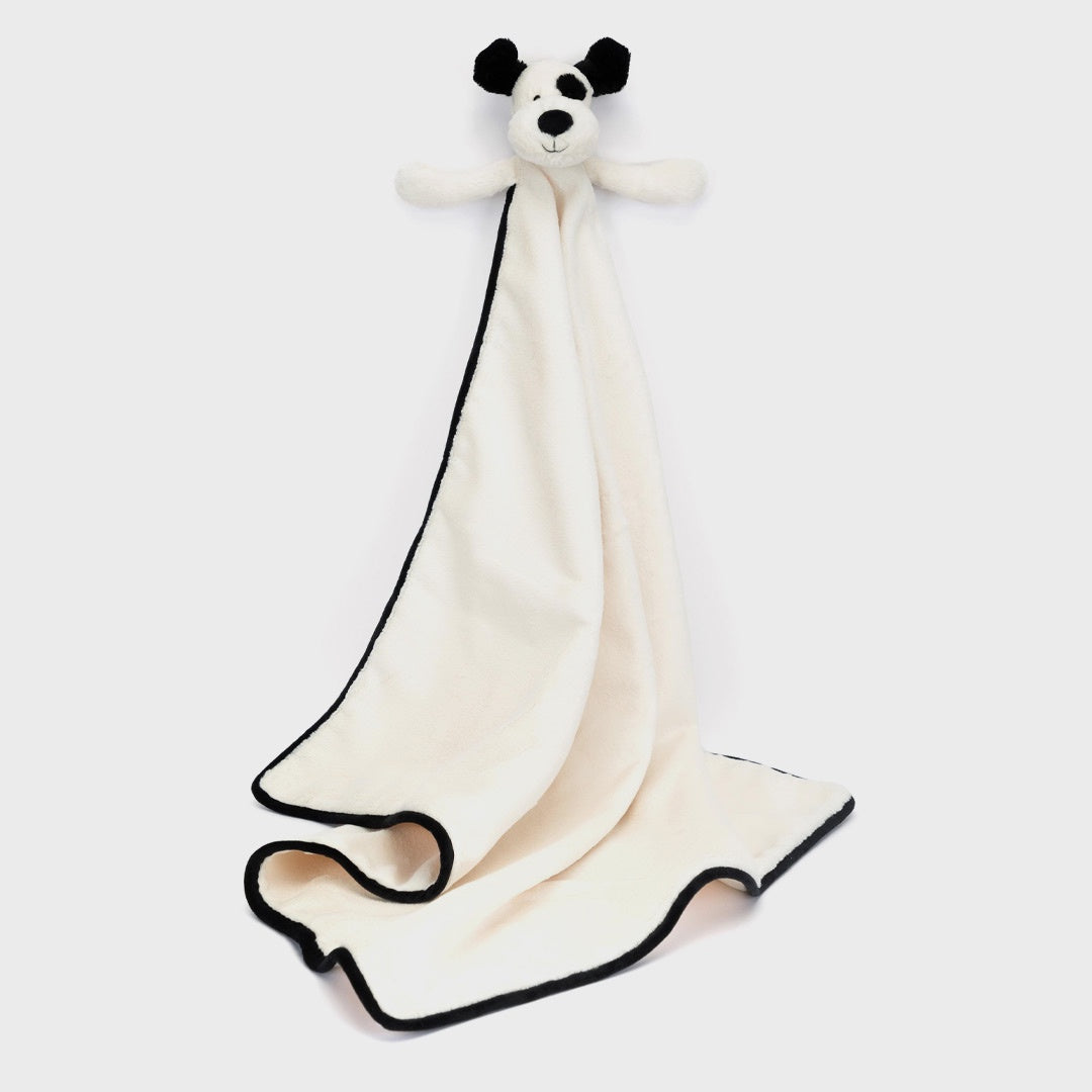 Bashful Puppy Blankie | Black & Cream