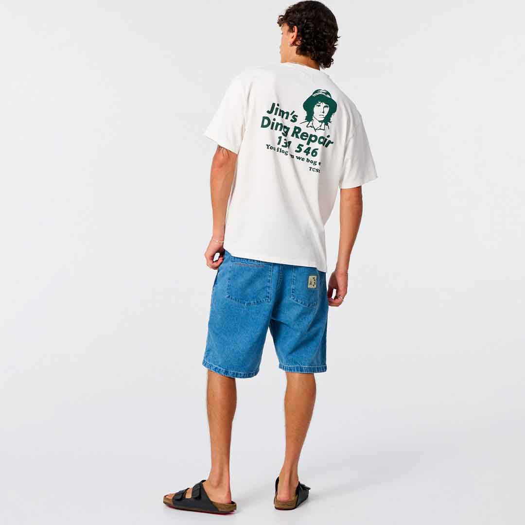 Jim’s Ding Repairs Tee | Vintage White