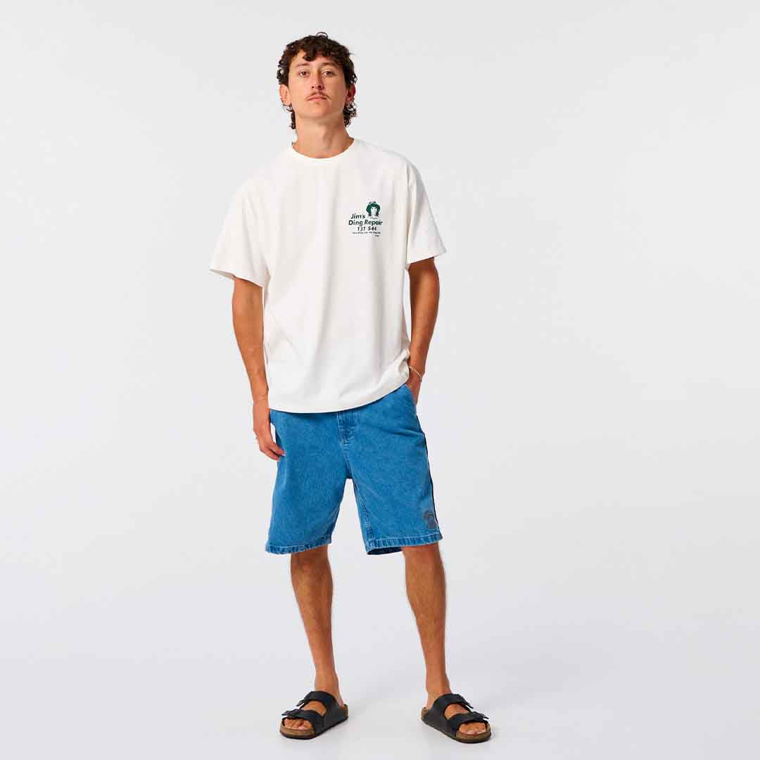 Jim’s Ding Repairs Tee | Vintage White