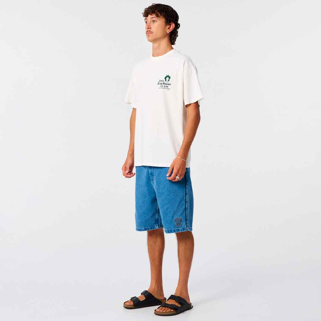 Jim’s Ding Repairs Tee | Vintage White