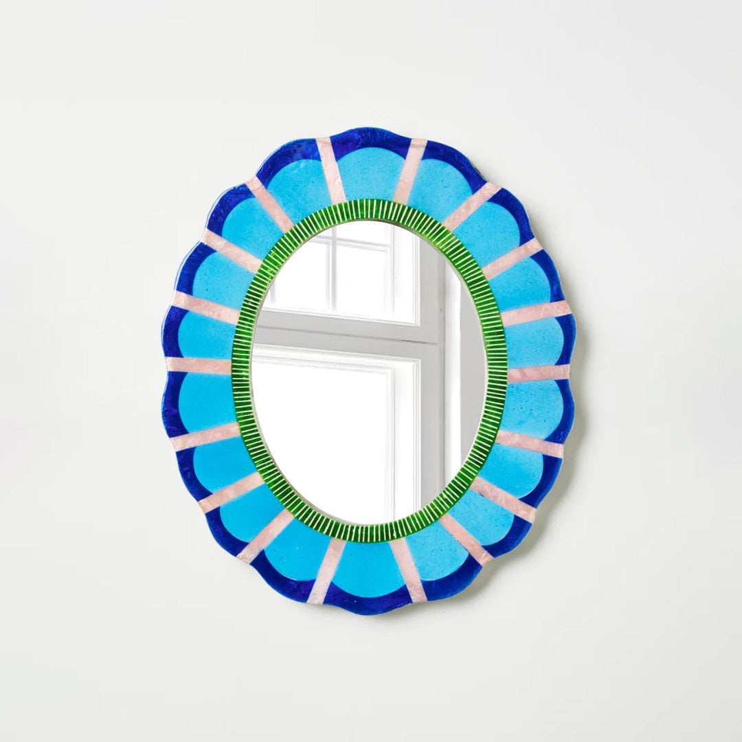 Bloom Nouveau Blue Mirror