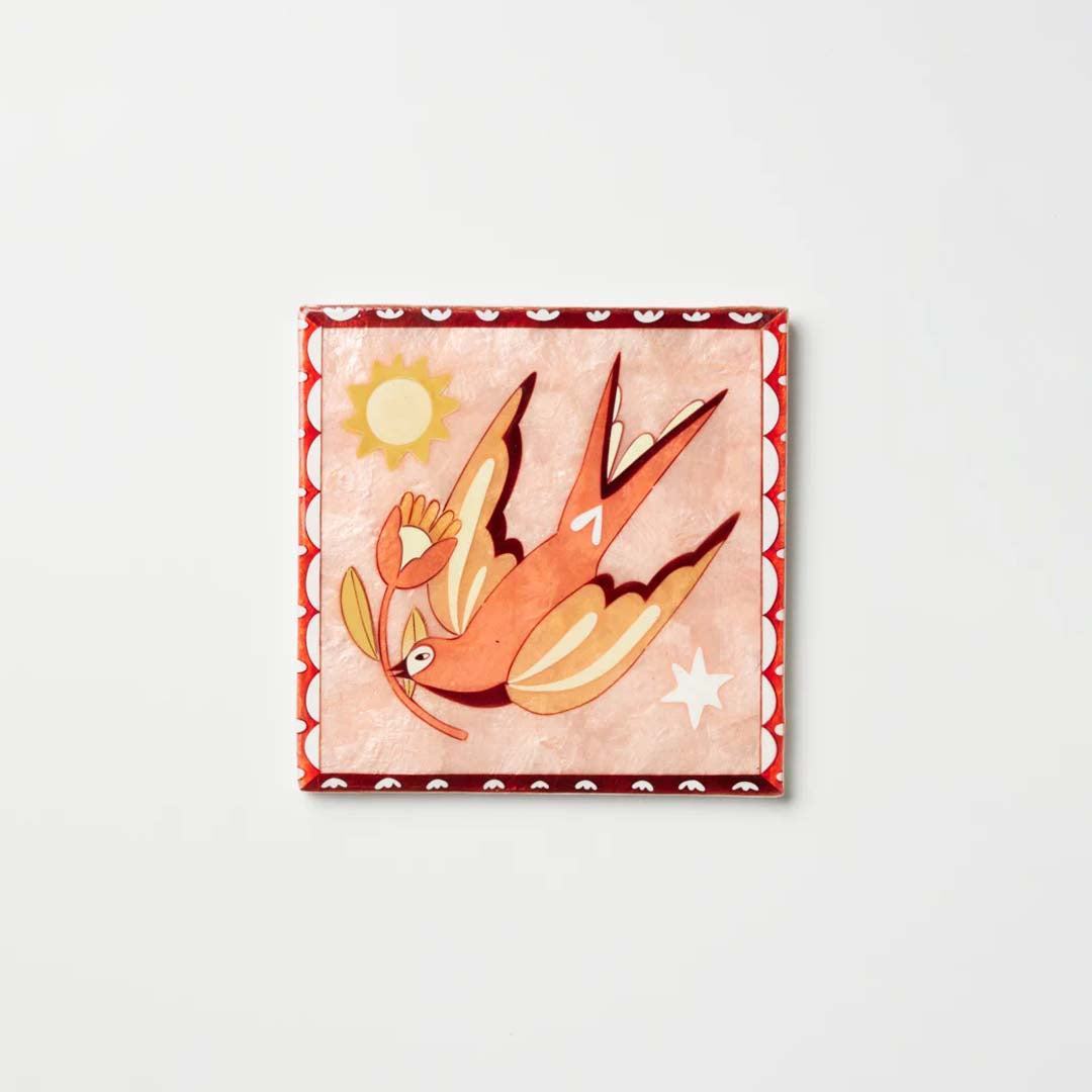Gardienne Bird Wall Art | Pink