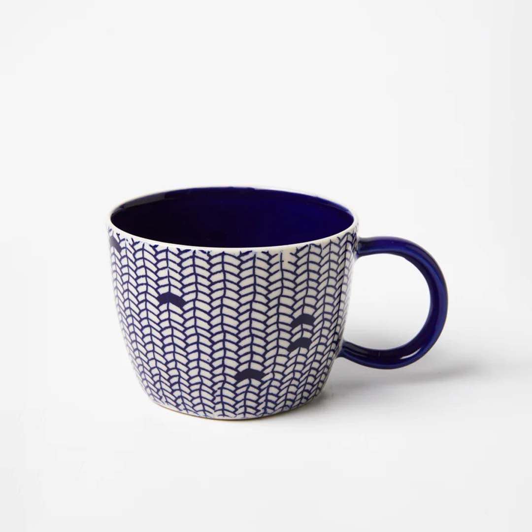 Blue Weave Mug