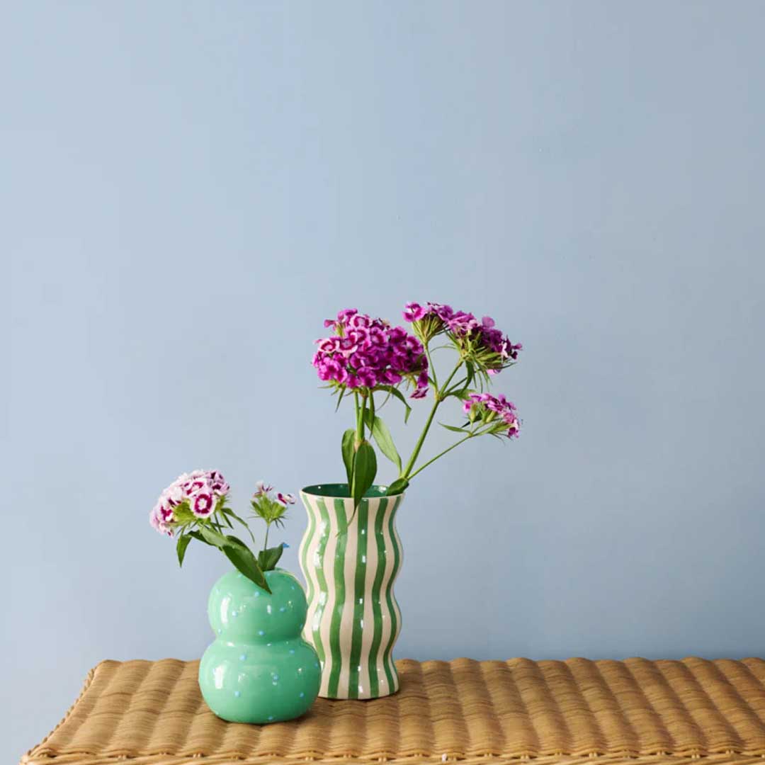 Fonda Vase | Green Blue Dotty