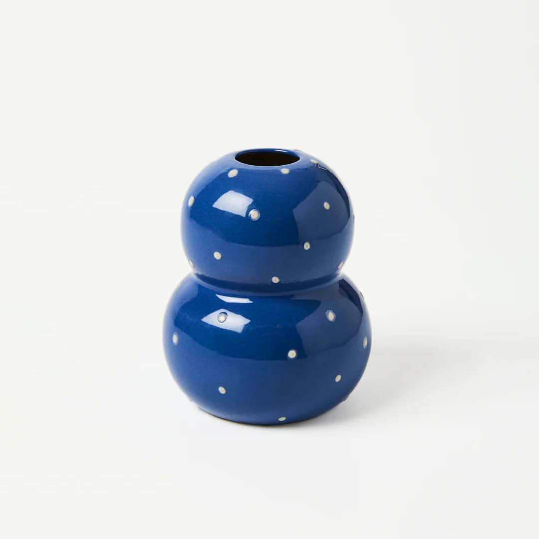 Fonda Vase | Navy Dotty