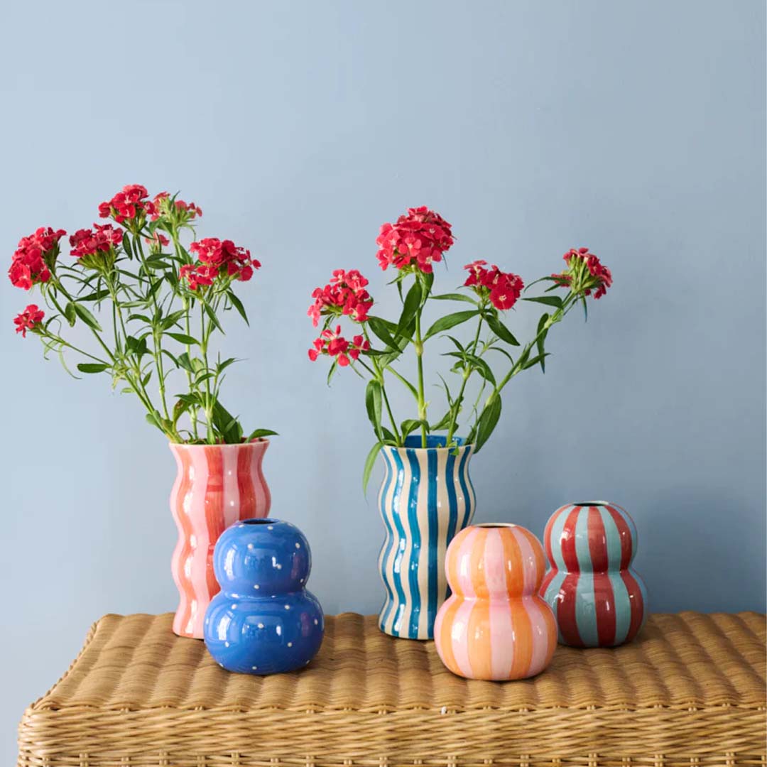 Fonda Vase | Navy Dotty