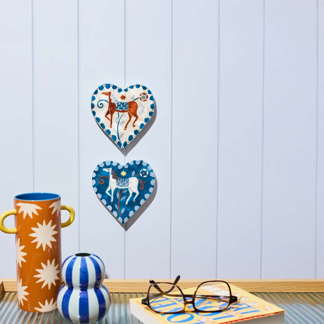 Paloma Heart Blue Horse