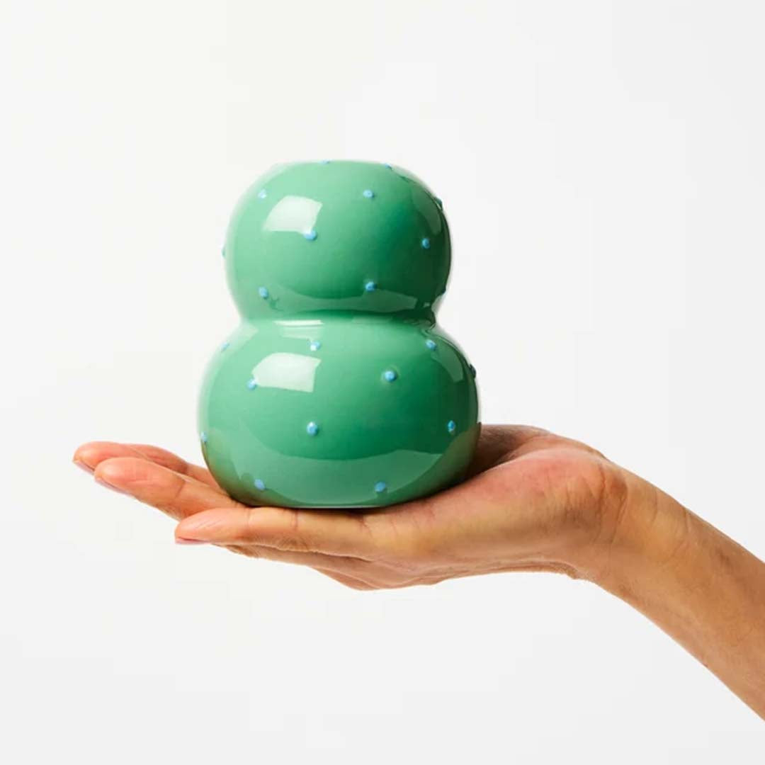 Fonda Vase | Green Blue Dotty