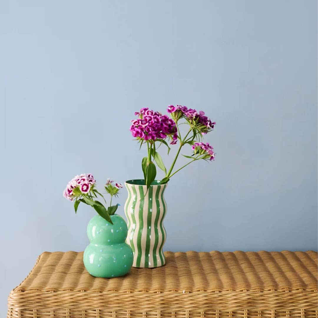 Fonda Vase | Green Blue Dotty