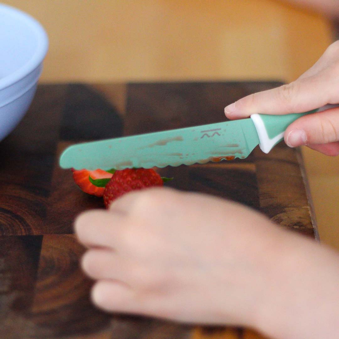 KIDDIKUTTER CHILD SAFE KNIFE | SEA GREEN