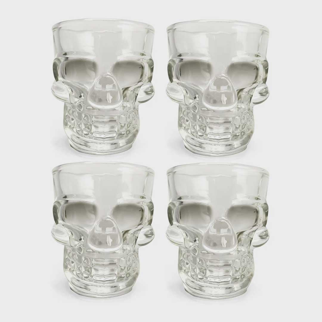 Skull Shot Glasses | 4 Glass Set