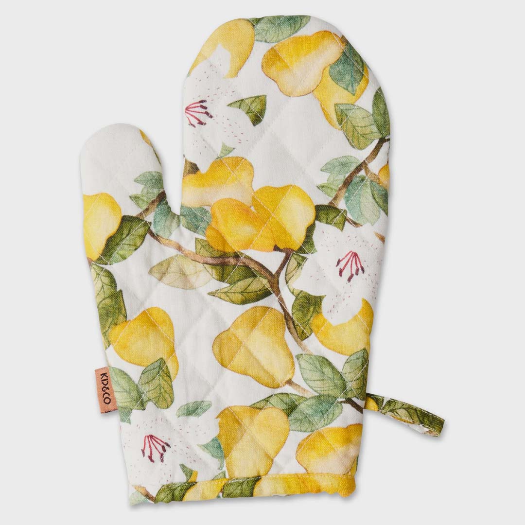 OVEN MITT | SUMMER LILY WHITE