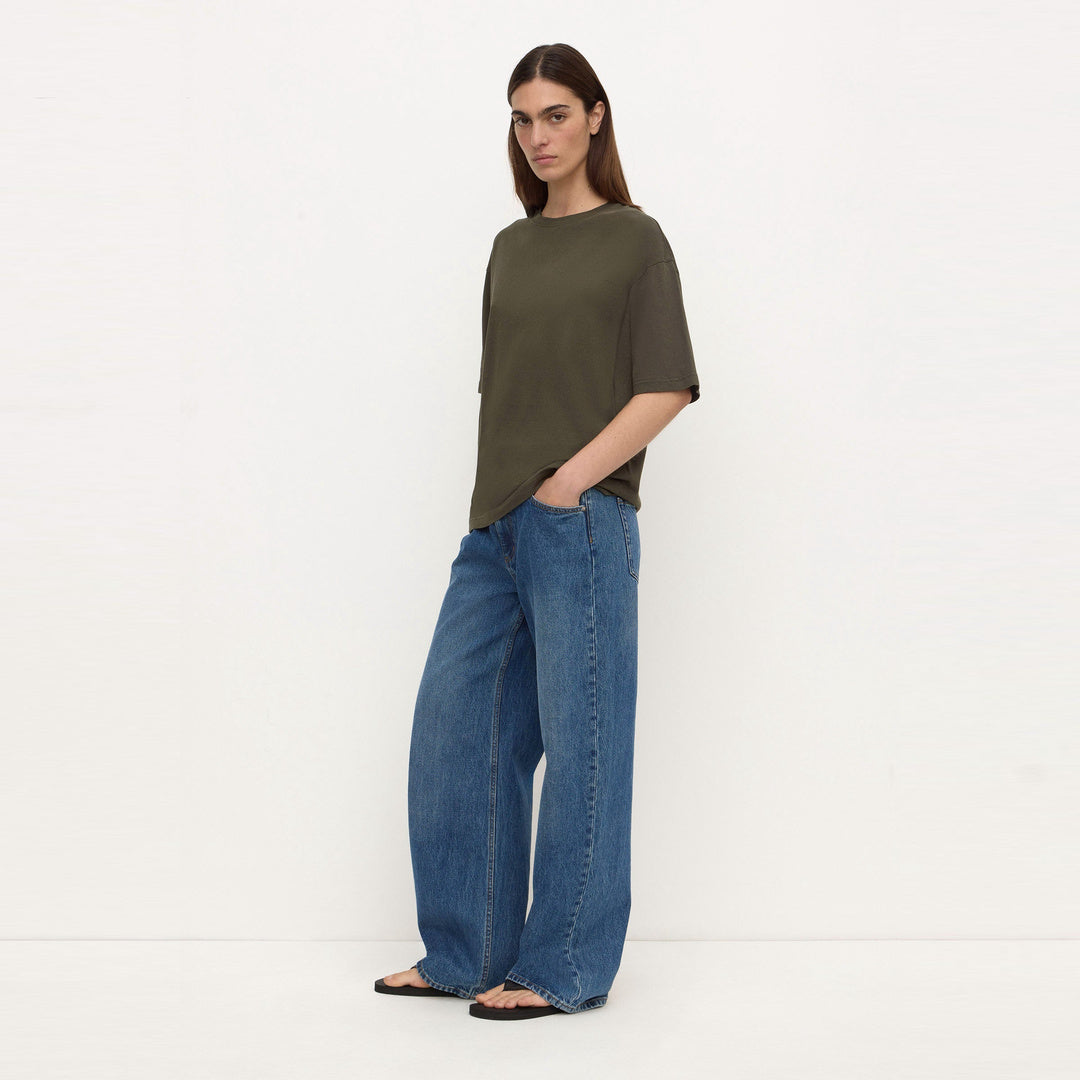 Assembly Label Kira Cotton Hemp Tee in Dark Military