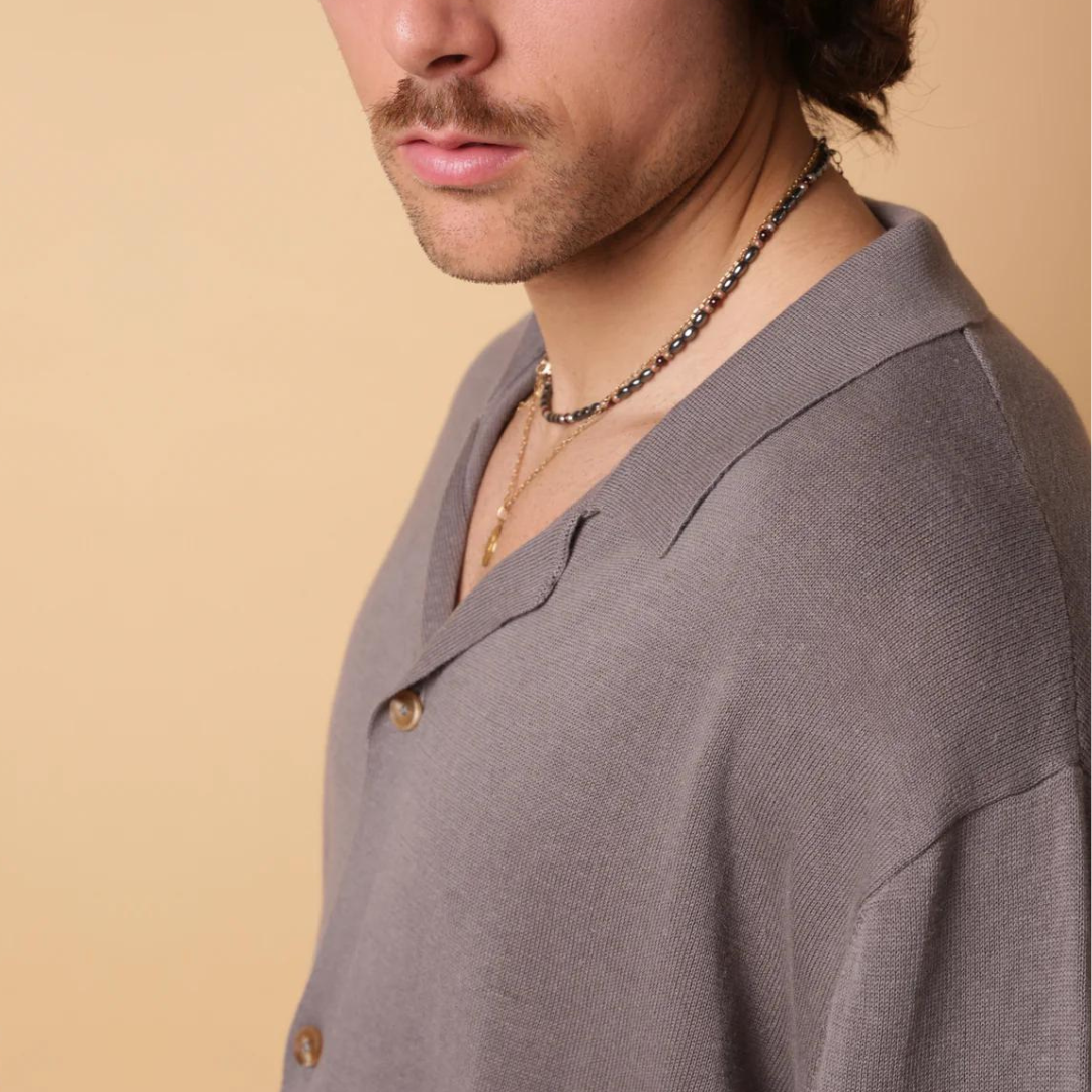 CAMPER KNIT SS SHIRT | ASPHALT