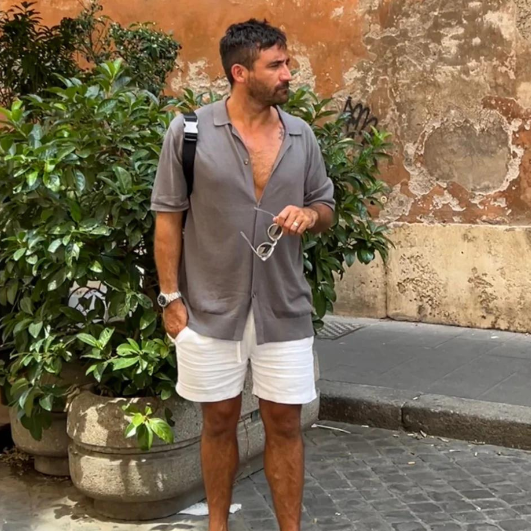 CAMPER KNIT SS SHIRT | ASPHALT