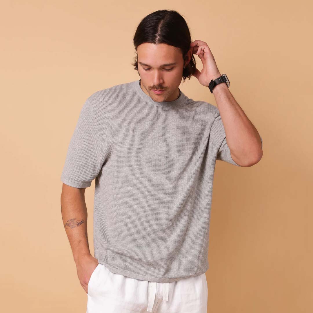 SOFT KNIT TEE | MELANGE