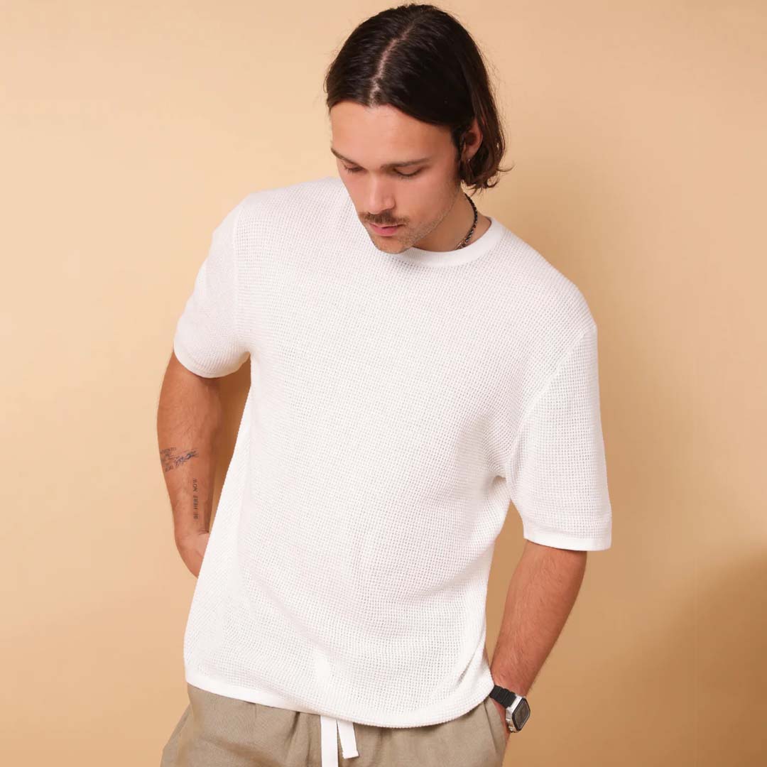 SOFT KNIT TEE | WHITE