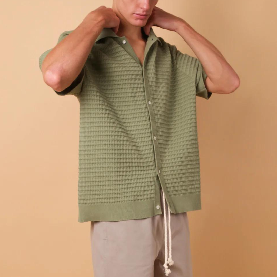 VERONA KNIT SS SHIRT | OLIVE