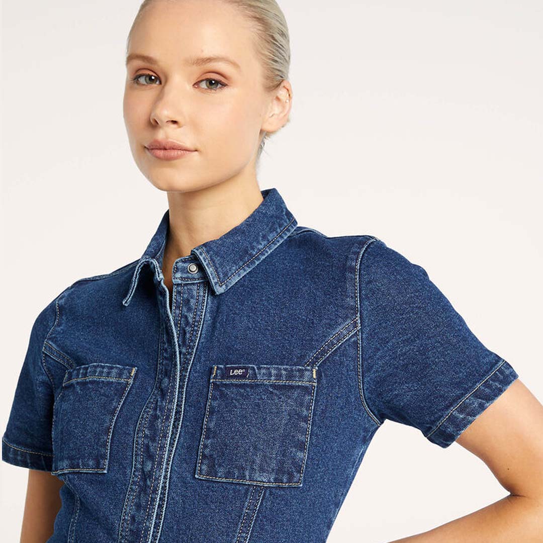 CARLEY DENIM DRESS | FRENCH BLUE