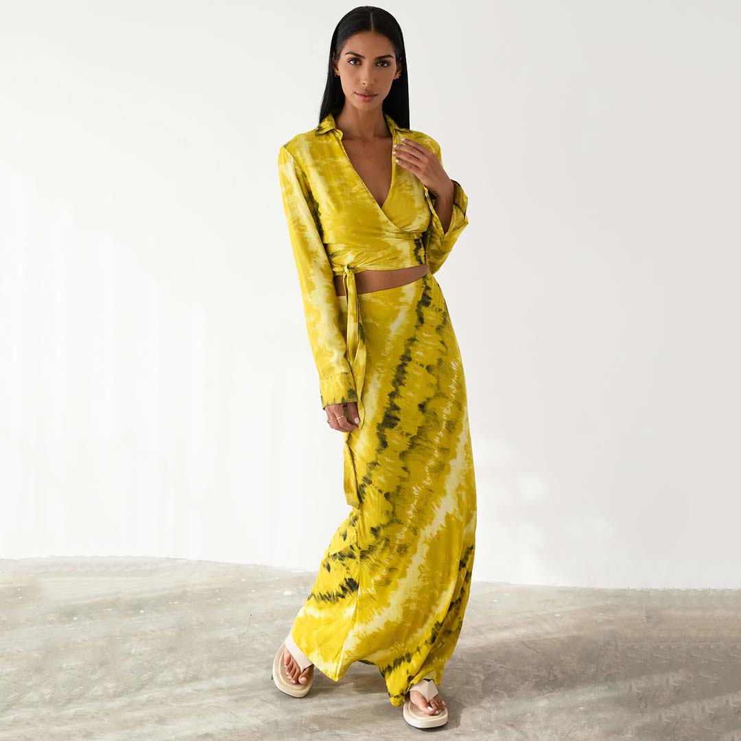 AVA MAXI SKIRT - GOLDEN