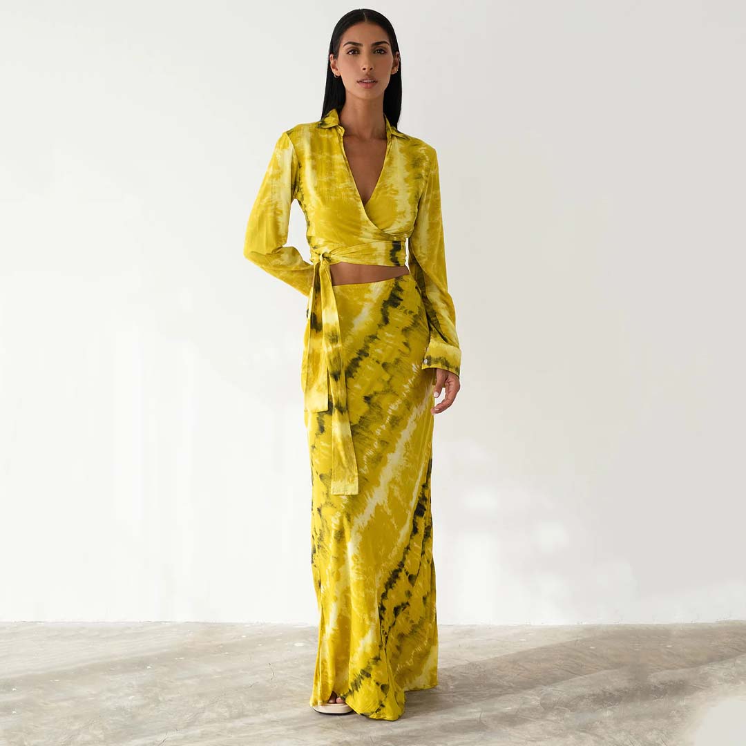 AVA MAXI SKIRT - GOLDEN