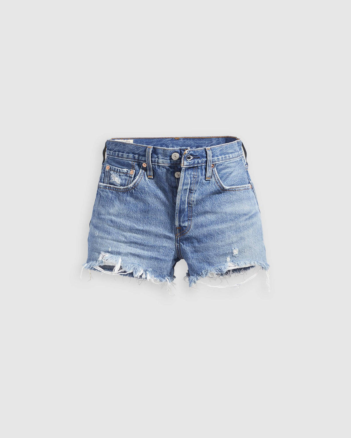 Levi’s 501 Original High-Rise Shorts Oxnard Athens Mid - Garment-only front flat-lay