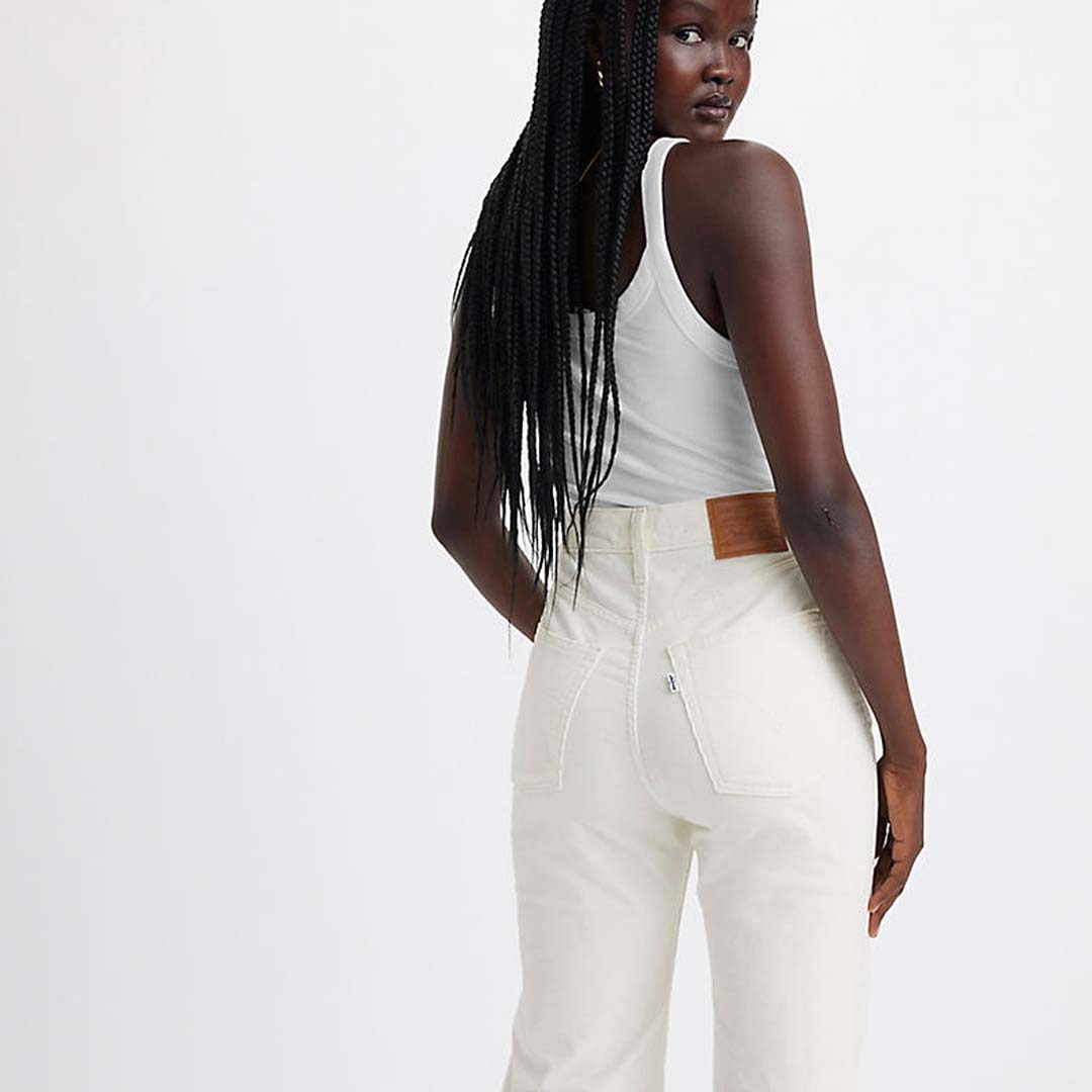 RIBCAGE BELL JEANS | EGRET