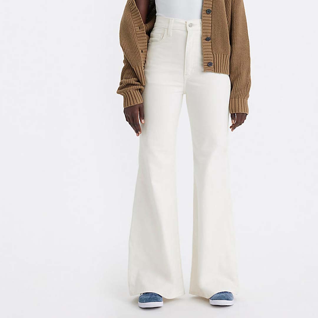 RIBCAGE BELL JEANS | EGRET