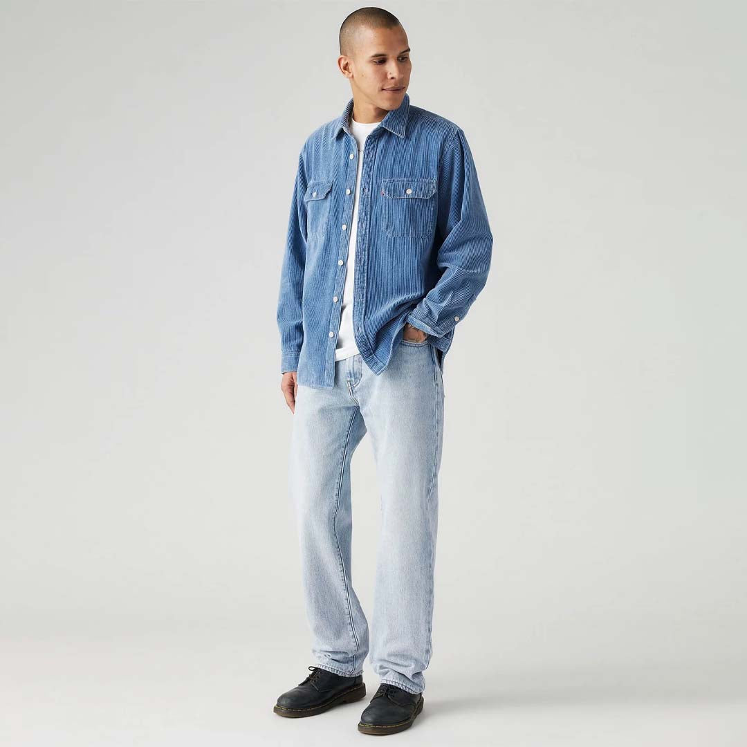 555 Relaxed Straight Jeans | Baby Blue Essentials