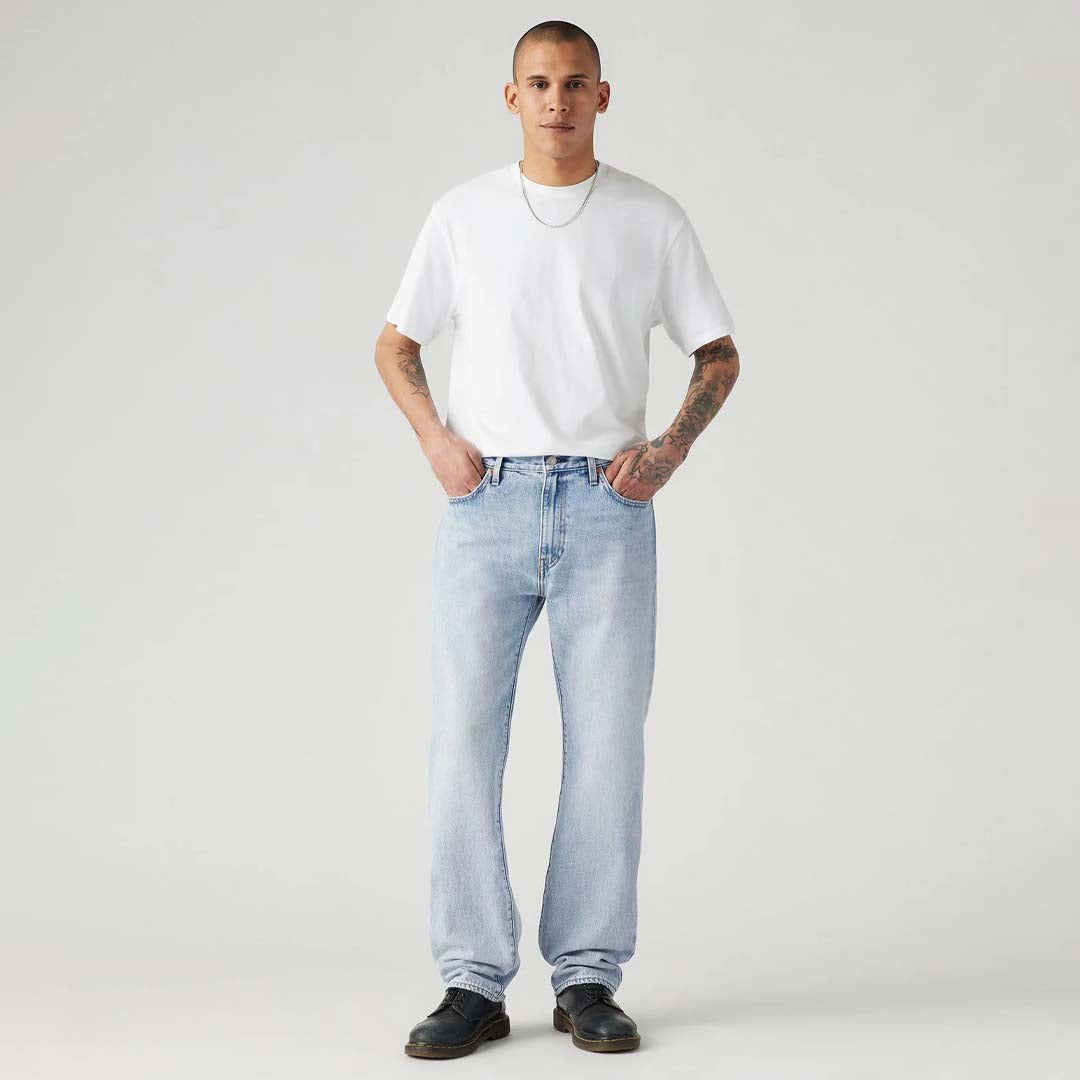 555 Relaxed Straight Jeans | Baby Blue Essentials