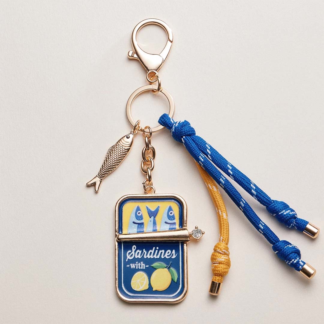 Sardine Tin Keychain | Blue