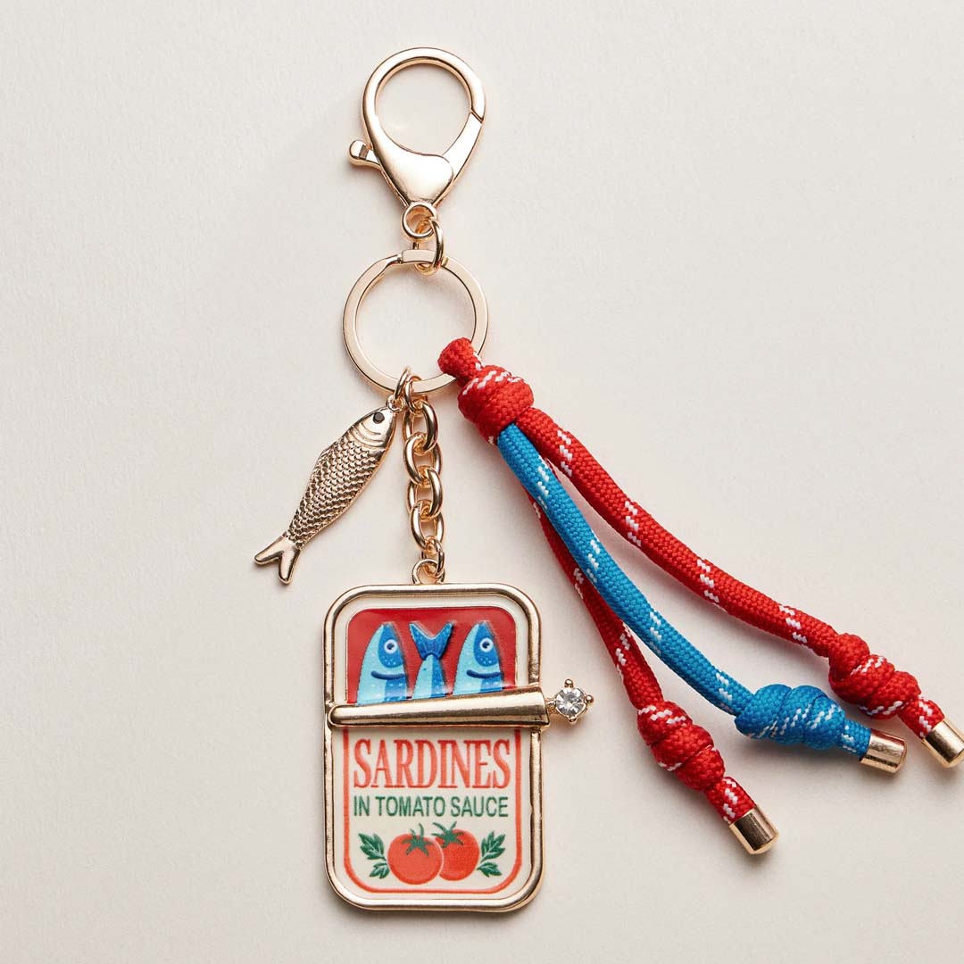 Sardine Tin Keychain | Red