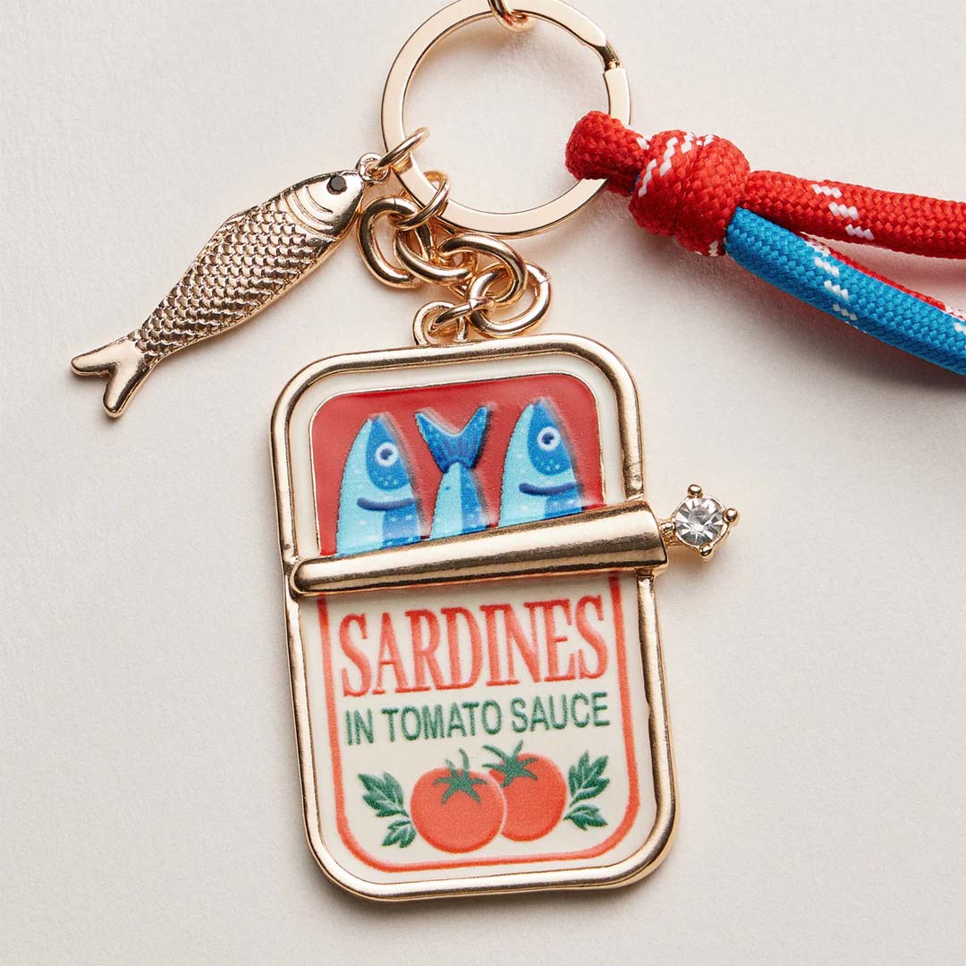 Sardine Tin Keychain | Red