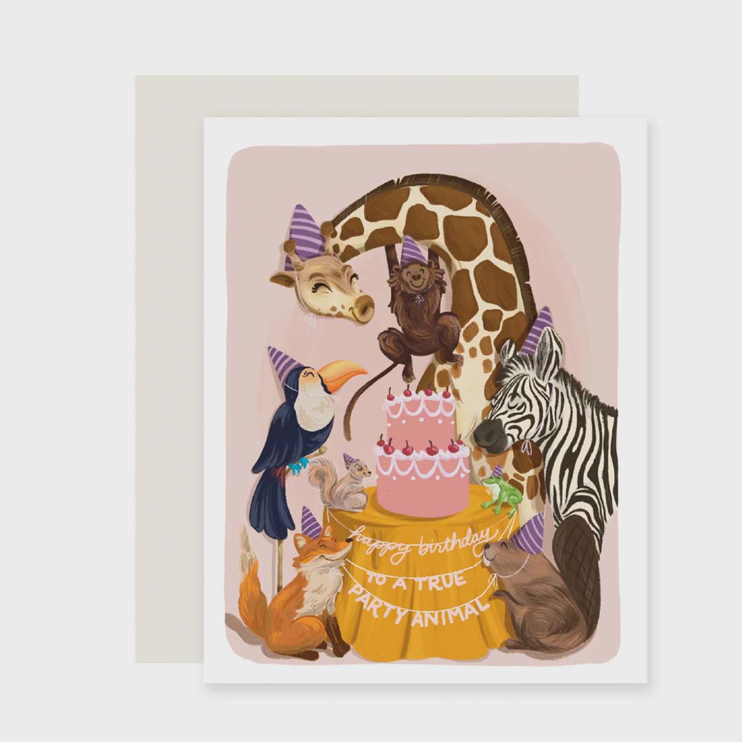 Birthday Card | Party Animals Cake