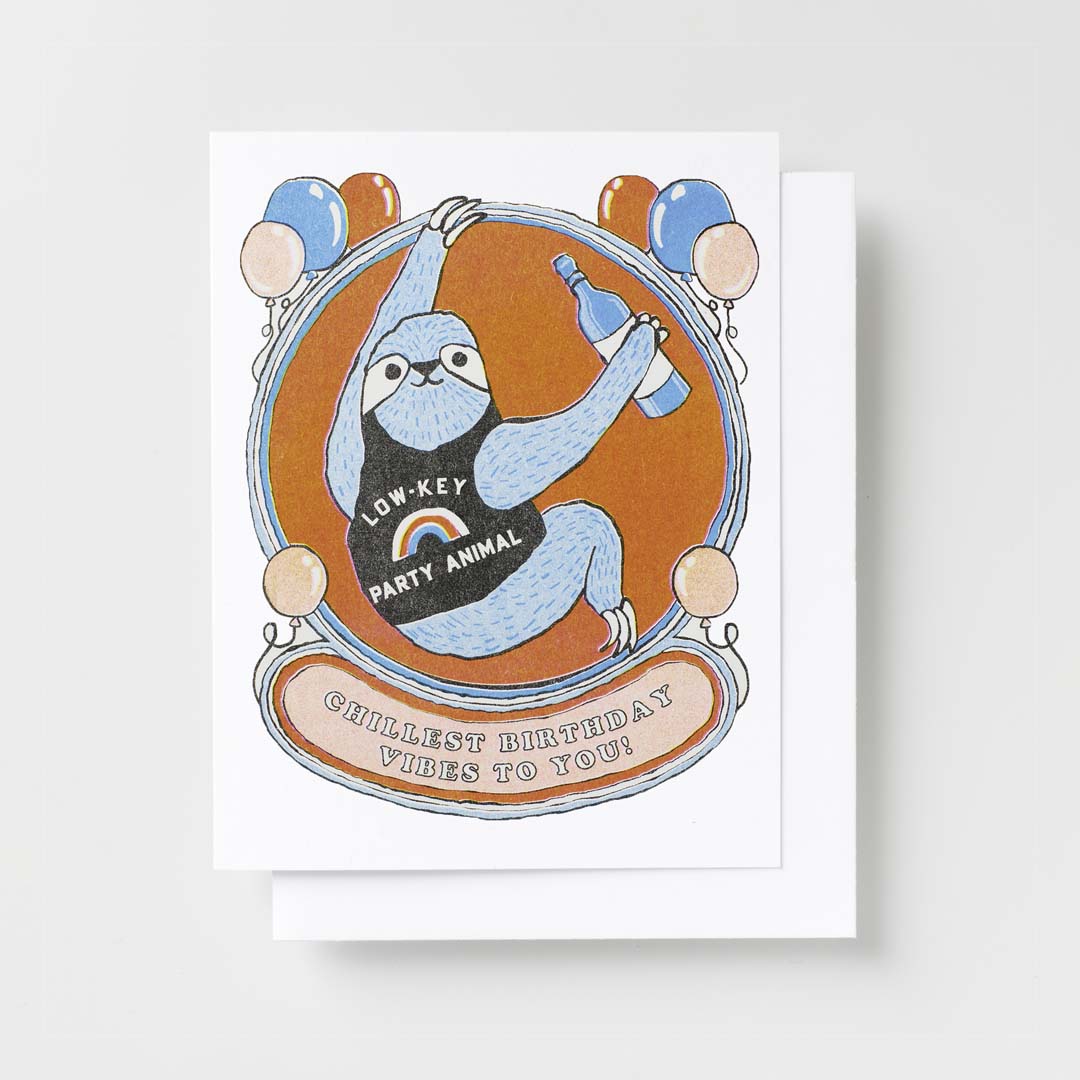 Birthday Card | Sloth Party