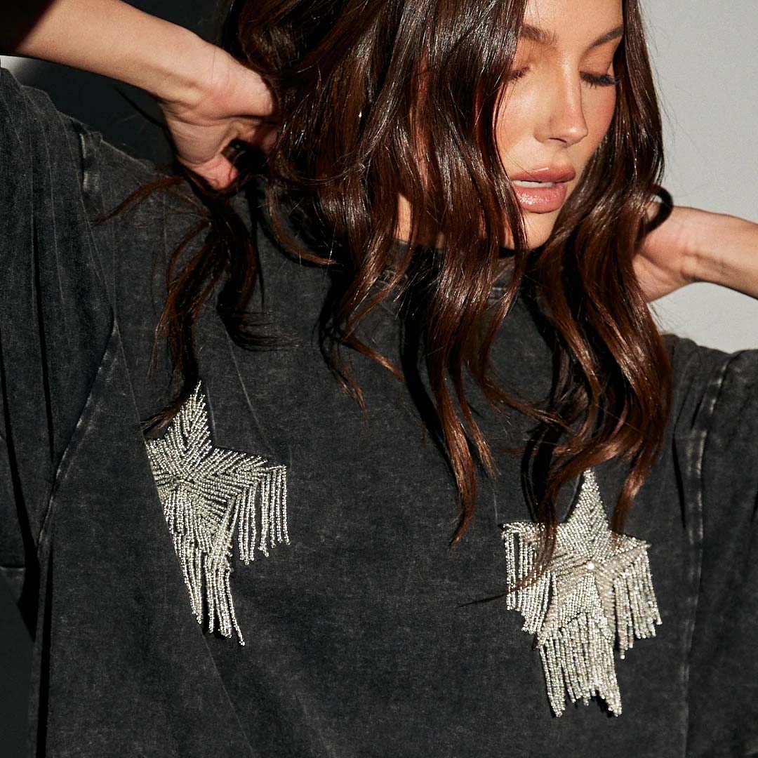 Sparkle Titty Tee | Black