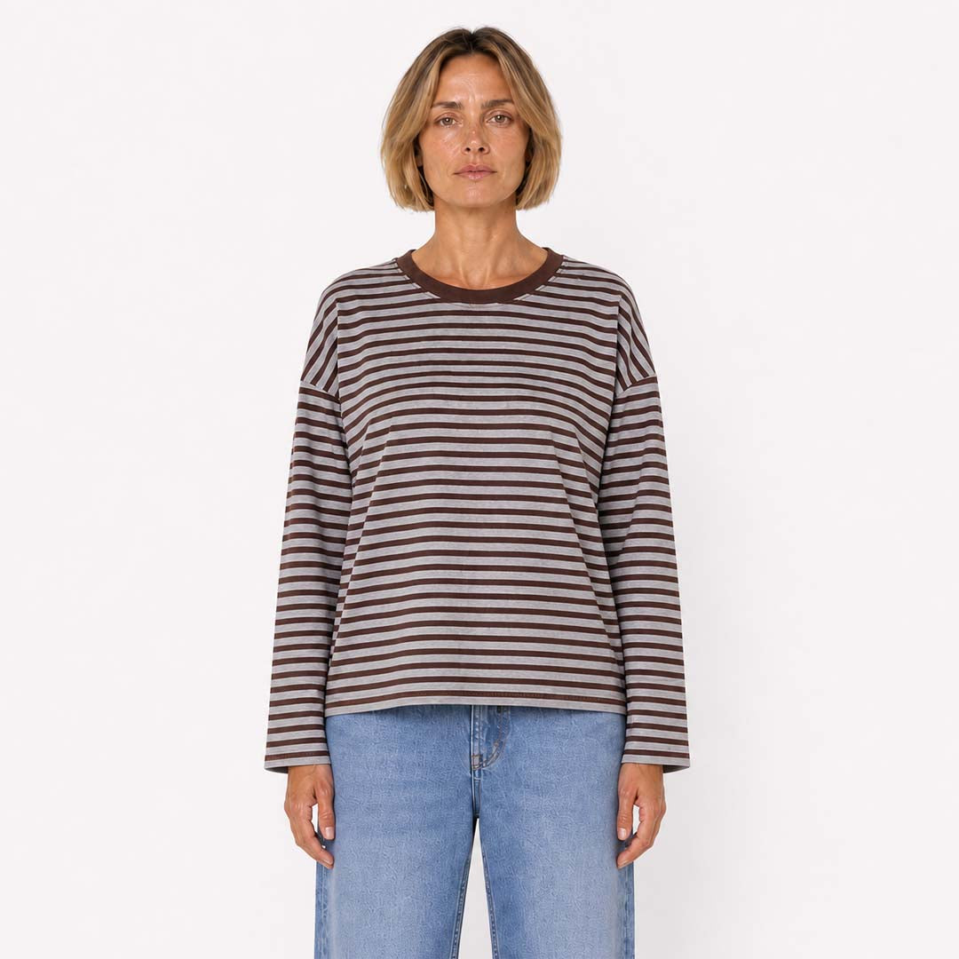 Drift Stripe Top | Rust Stripe