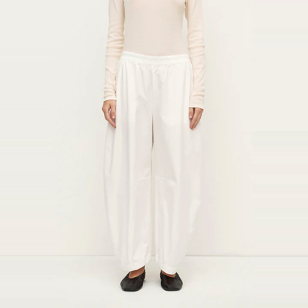 Lola Barrel Pant | White