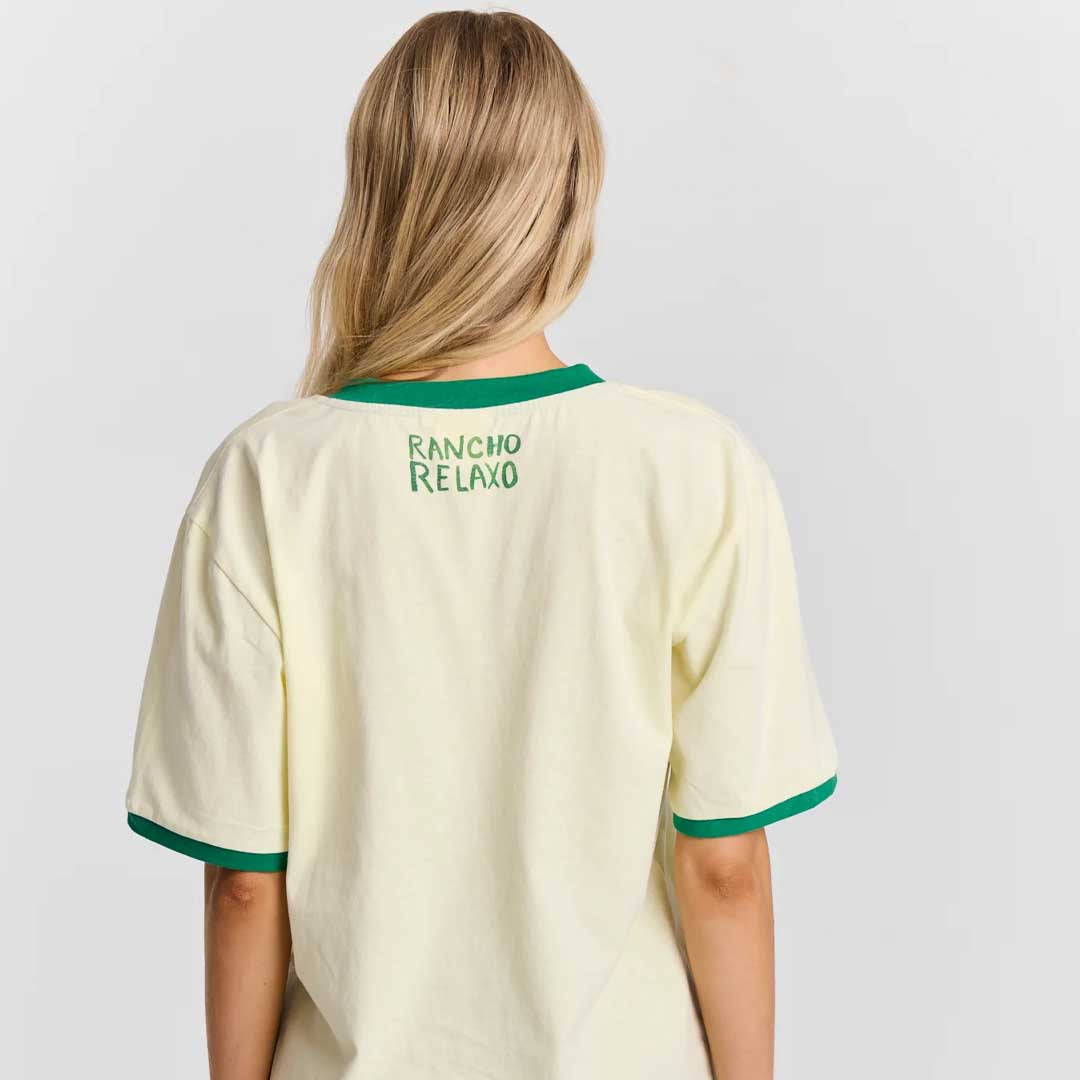 Coco Beach Hotel V-Neck Tee | Lemon