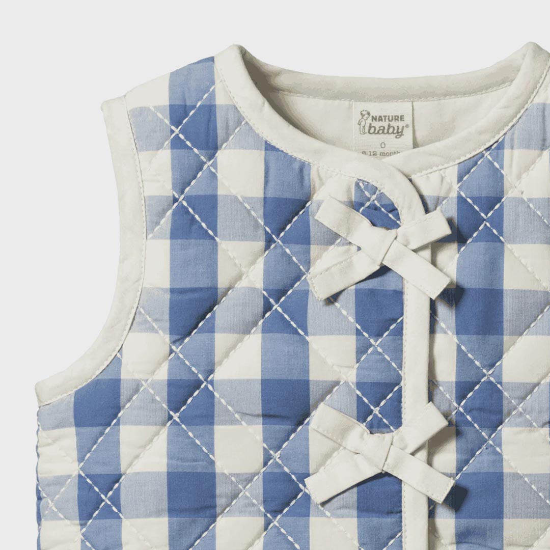 Marino Quilted Vest | Bluebelle Check