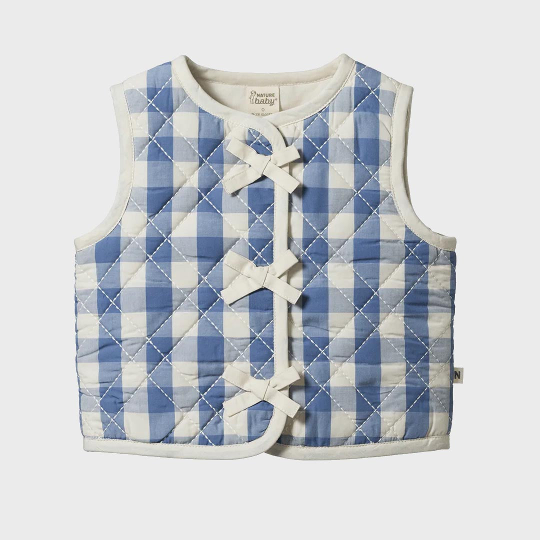 Marino Quilted Vest | Bluebelle Check