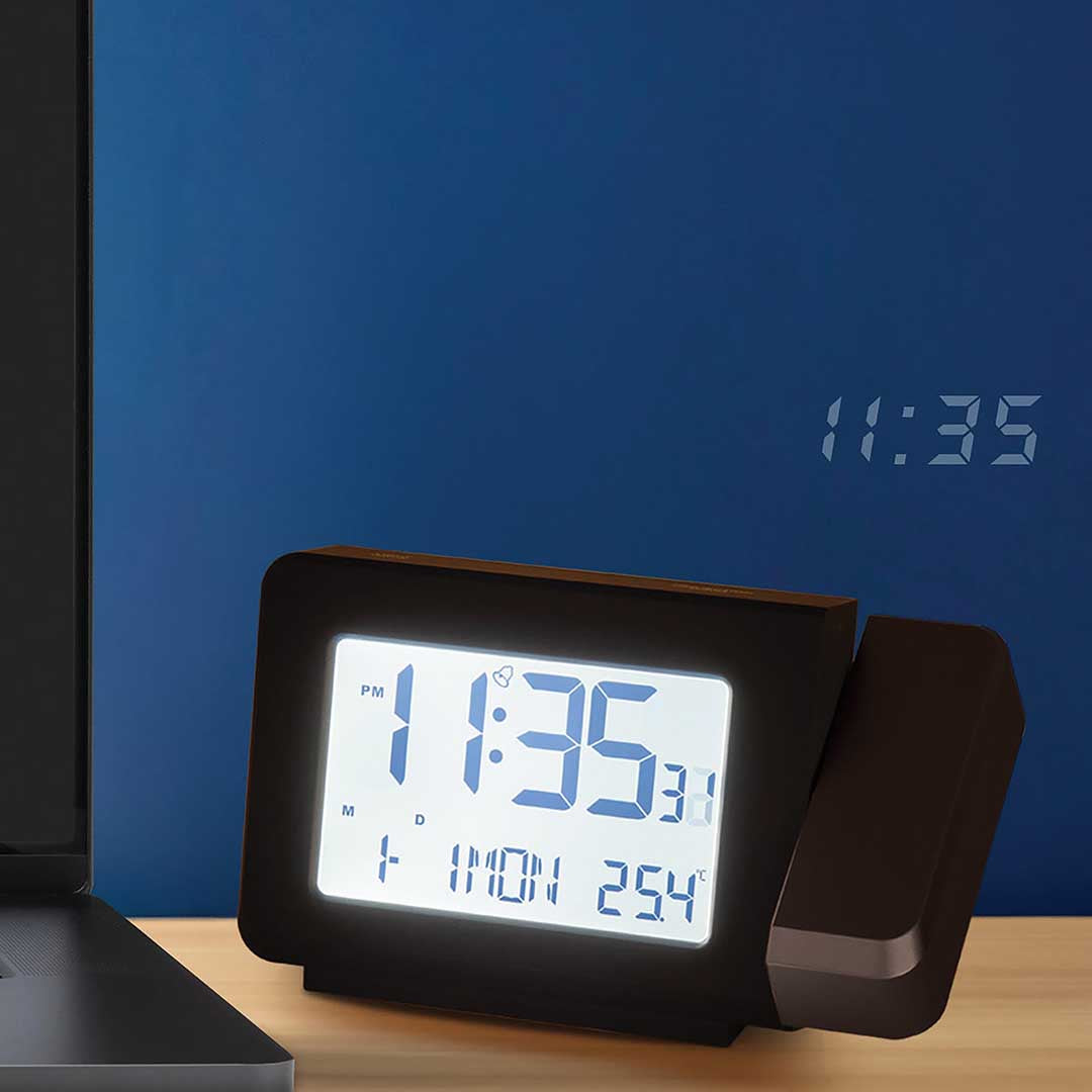 Desktop Projector Clock | Black